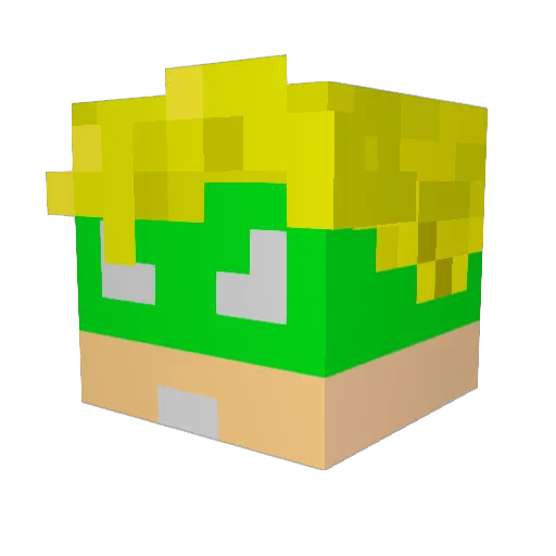 AlphaBigz Minecraft avatar head, 3D render