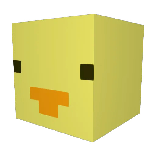 AlphaBottom Minecraft avatar head, 3D render