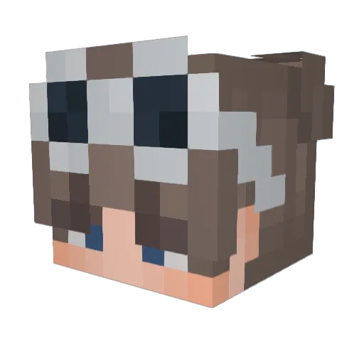 AlphaByte02 Minecraft avatar head, 3D render
