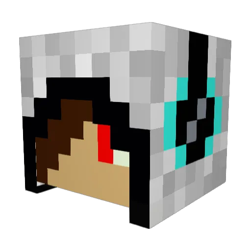 AlphaCrazyy Minecraft avatar head, 3D render