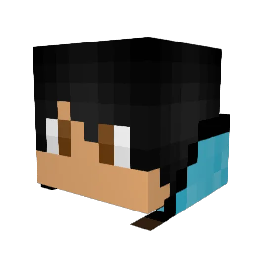 AlphaDS Minecraft avatar head, 3D render