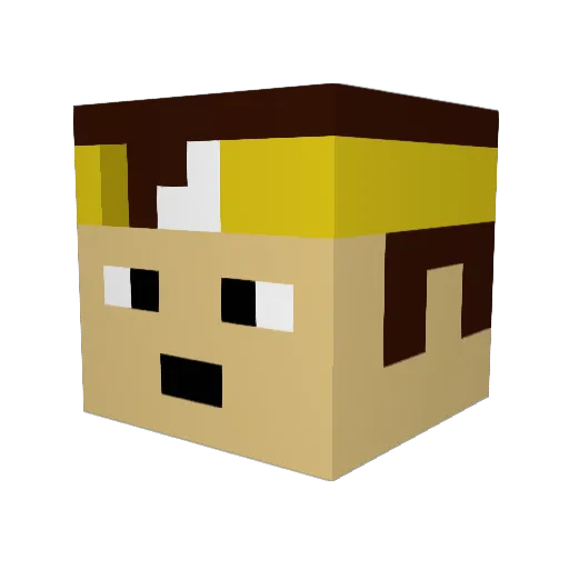 AlphaDestroyer97 Minecraft avatar head, 3D render