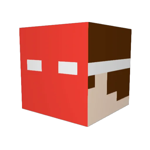 AlphaDgaming Minecraft avatar head, 3D render