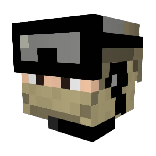 AlphaEddie556 Minecraft avatar head, 3D render