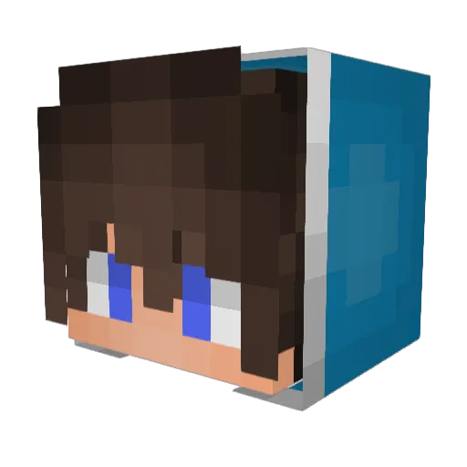 AlphaFAQ Minecraft avatar head, 3D render