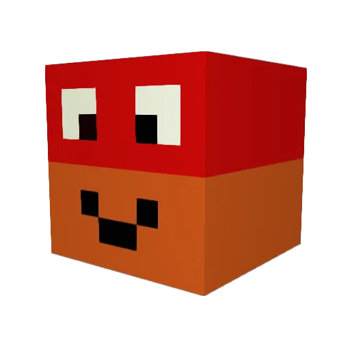 AlphaFabiii Minecraft avatar head, 3D render