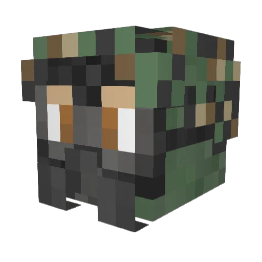 Minecraft-Avatar von AlphaFoudre: Kopf als 3D-Render
