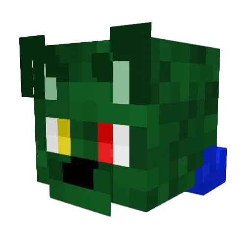 AlphaFox87 Minecraft avatar head, 3D render