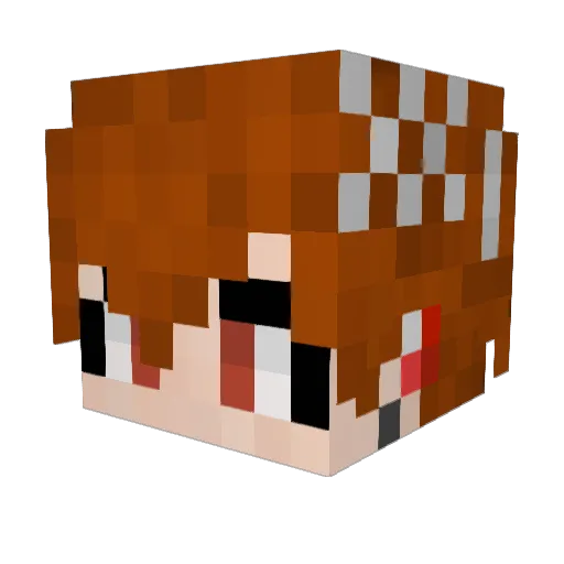 AlphaInkling Minecraft avatar head, 3D render