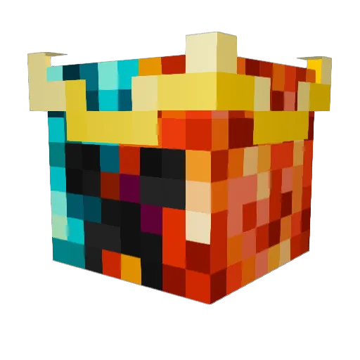 AlphaJuju2 Minecraft avatar head, 3D render
