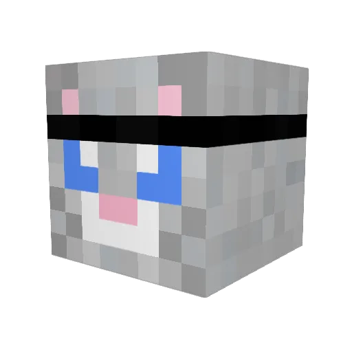AlphaKawaiiGirl Minecraft avatar head, 3D render