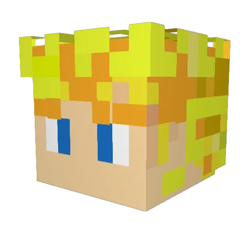 AlphaKennyBody15 Minecraft avatar head, 3D render