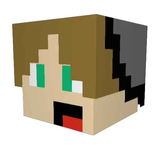 AlphaKiloMac Minecraft avatar head, 3D render