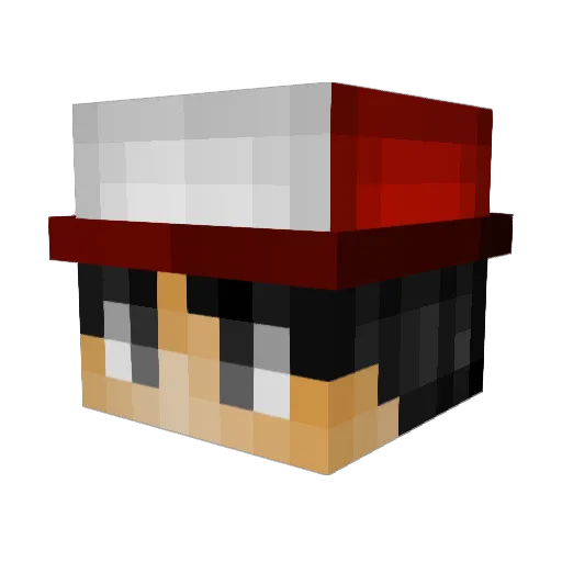 AlphaOmegaGold Minecraft avatar head, 3D render