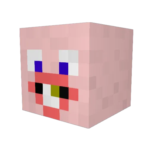 AlphaSalami Minecraft avatar head, 3D render