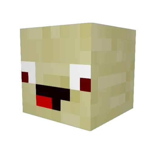 AlphaSandstein Minecraft avatar head, 3D render