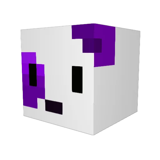 AlphaScratch Minecraft avatar head, 3D render