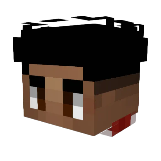 AlphaSikes Minecraft avatar head, 3D render