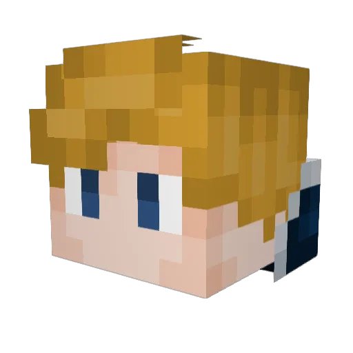 AlphaSm4sher Minecraft avatar head, 3D render