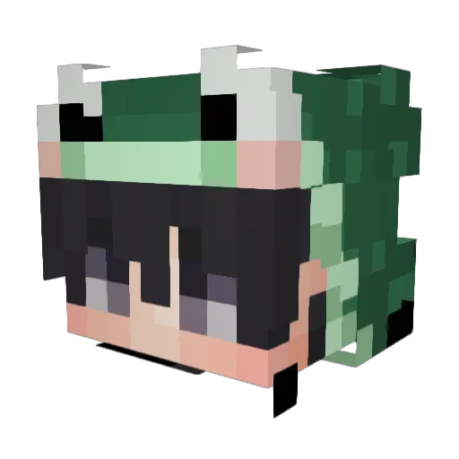 AlphaSpAm Minecraft avatar head, 3D render
