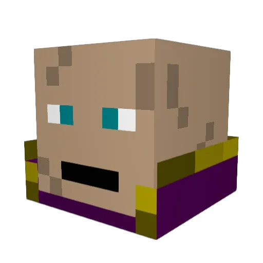 AlphaStark Minecraft avatar head, 3D render