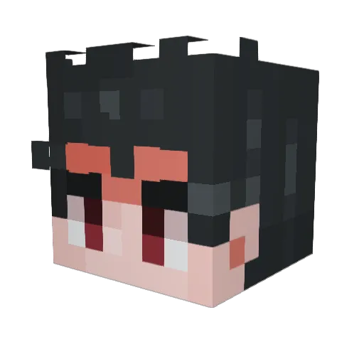 AlphaStone Minecraft avatar head, 3D render