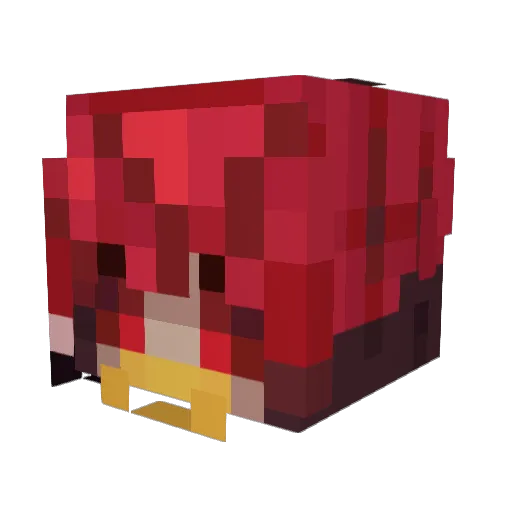 AlphaTheos Minecraft avatar head, 3D render