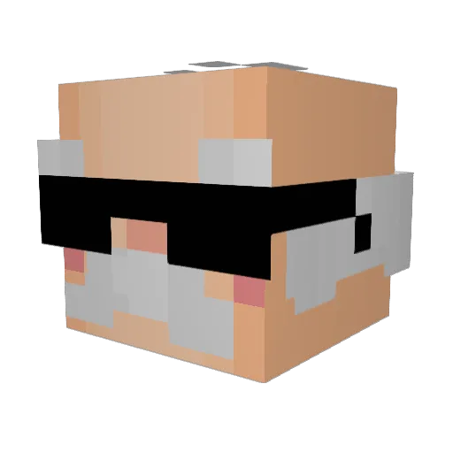 AlphaTore Minecraft avatar head, 3D render