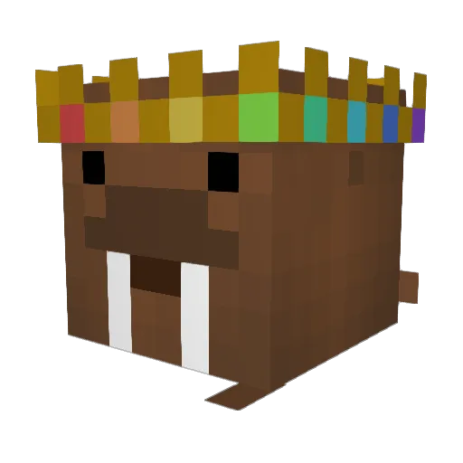 AlphaWalrus Minecraft avatar head, 3D render