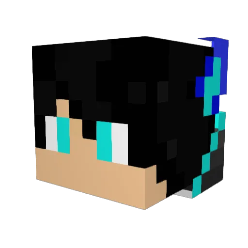 AlphaWolf0356 Minecraft avatar head, 3D render
