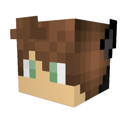 AlphaWolf99TTV Minecraft avatar head, 3D render