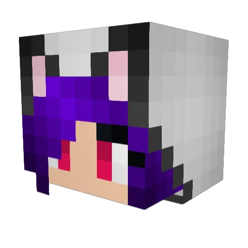 AlphaWolfMoonie Minecraft avatar head, 3D render