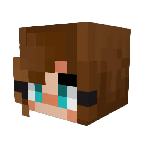 AlphaWolvess Minecraft avatar head, 3D render