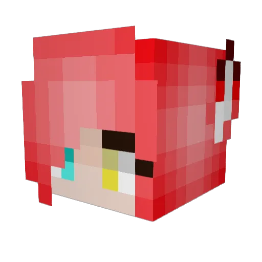 AlphaYuki04 Minecraft avatar head, 3D render
