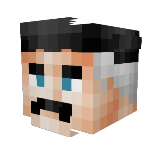 AlphaZ47 Minecraft avatar head, 3D render