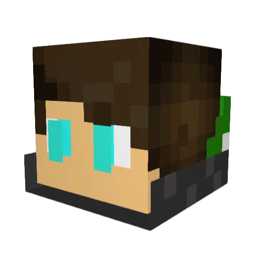 Alpha_Eight Minecraft avatar head, 3D render
