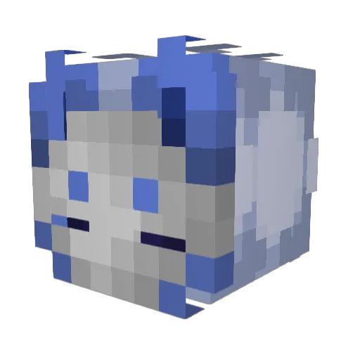 Alpha_Invictus Minecraft avatar head, 3D render