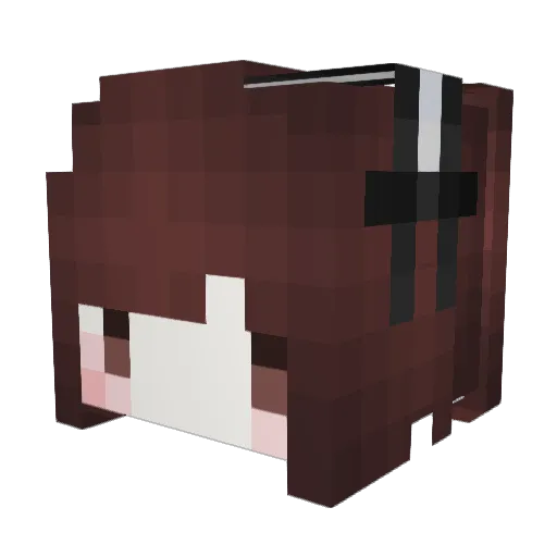 Alpha_Maid Minecraft avatar head, 3D render