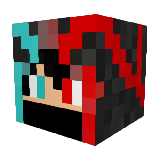 Alpha_Male_ Minecraft avatar head, 3D render
