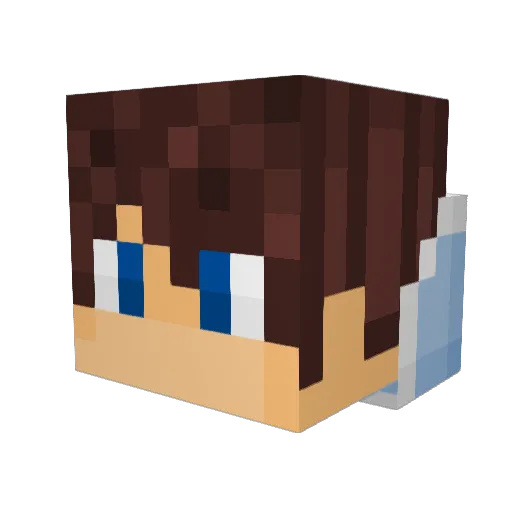 Alpha_Moore Minecraft avatar head, 3D render