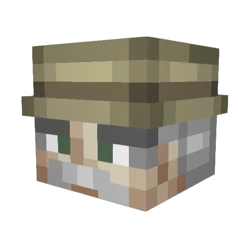 Alpha_Queue Minecraft avatar head, 3D render