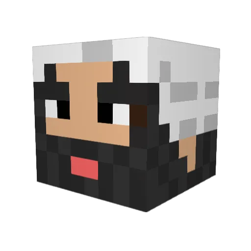 Alpha_Reloaded Minecraft avatar head, 3D render