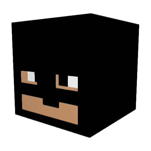 Alpha_Wuka Minecraft avatar head, 3D render