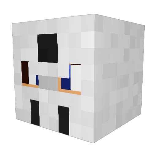 Alpha_ZX Minecraft avatar head, 3D render