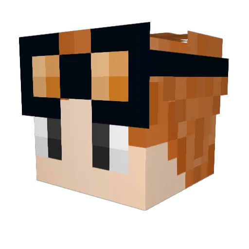 Alpha_pookie Minecraft avatar head, 3D render