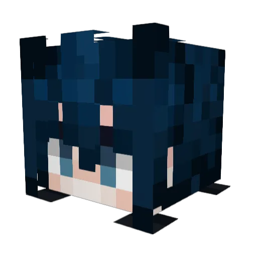 Alpha_tg Minecraft avatar head, 3D render