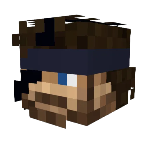 Alpha_xt1 Minecraft avatar head, 3D render