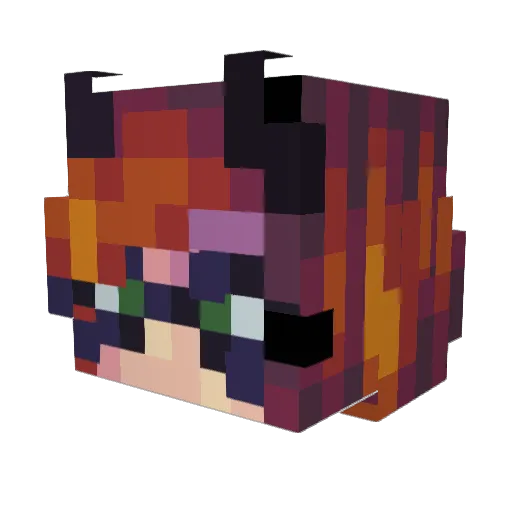 AlphabetABCD Minecraft avatar head, 3D render