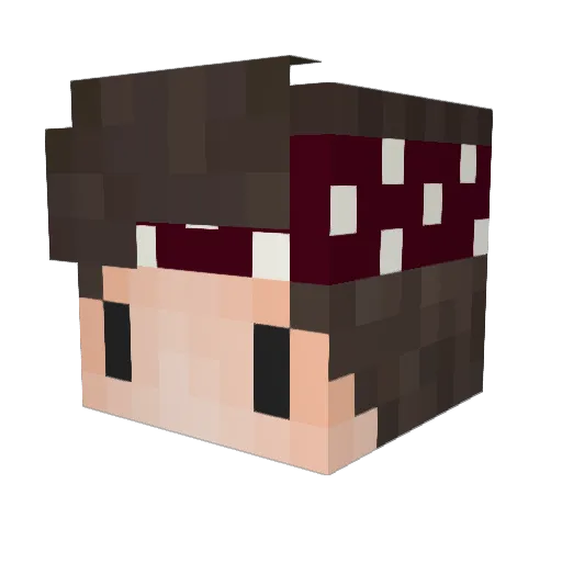 Alphabetic_ Minecraft avatar head, 3D render