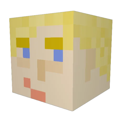 Alphabtw32 Minecraft avatar head, 3D render